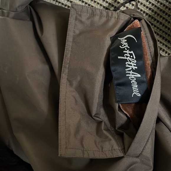 Revillon Taffeta Coat With Removable Sheared Fur Lining And Fur Trim-Size XL - Picture 11 of 11